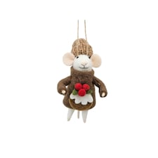 Tesco Mouse In Jumper Hanging Christmas Decoration