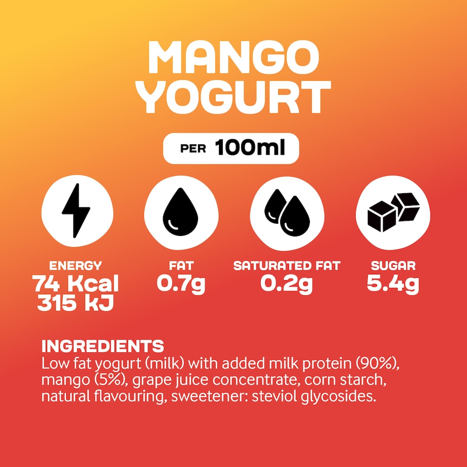image 1 of Arla Protein Mango Yogurt Pouch 200g