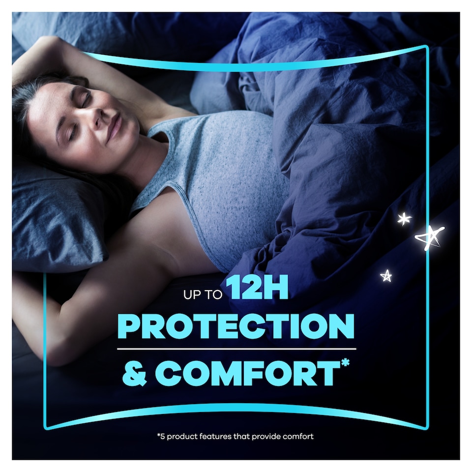 image 1 of Always Platinum Sanitary Towels Secure Night Extra (size 5) With Wings 12 Pads