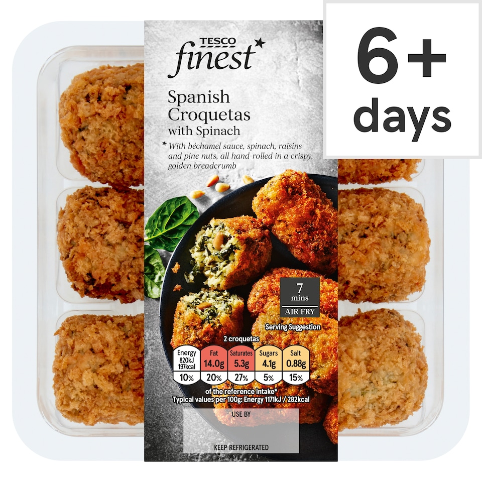 Tesco Finest Spanish Croquetas with Spinach 210g