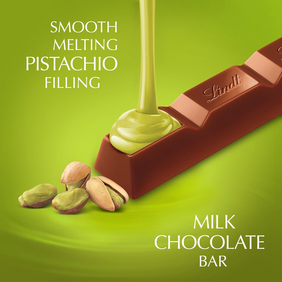 image 1 of LINDOR Milk Chocolate pistachio bar 38g
