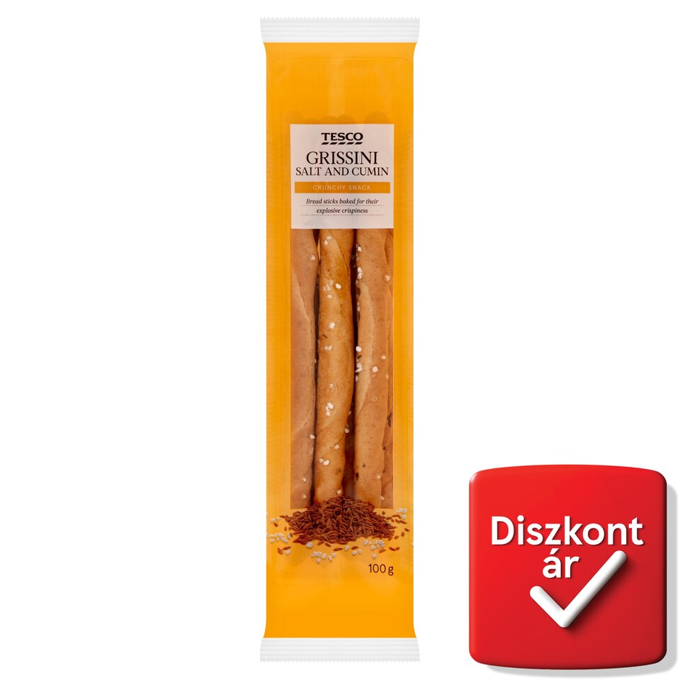 Tesco Grissini Salt and Cumin 100 g