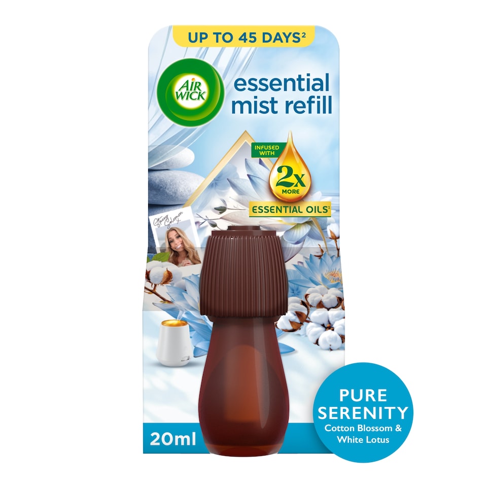 Air Wick Essential Mist Pure Serenity Cotton Blossom & White Lotus Refill Limited Edition 20ml