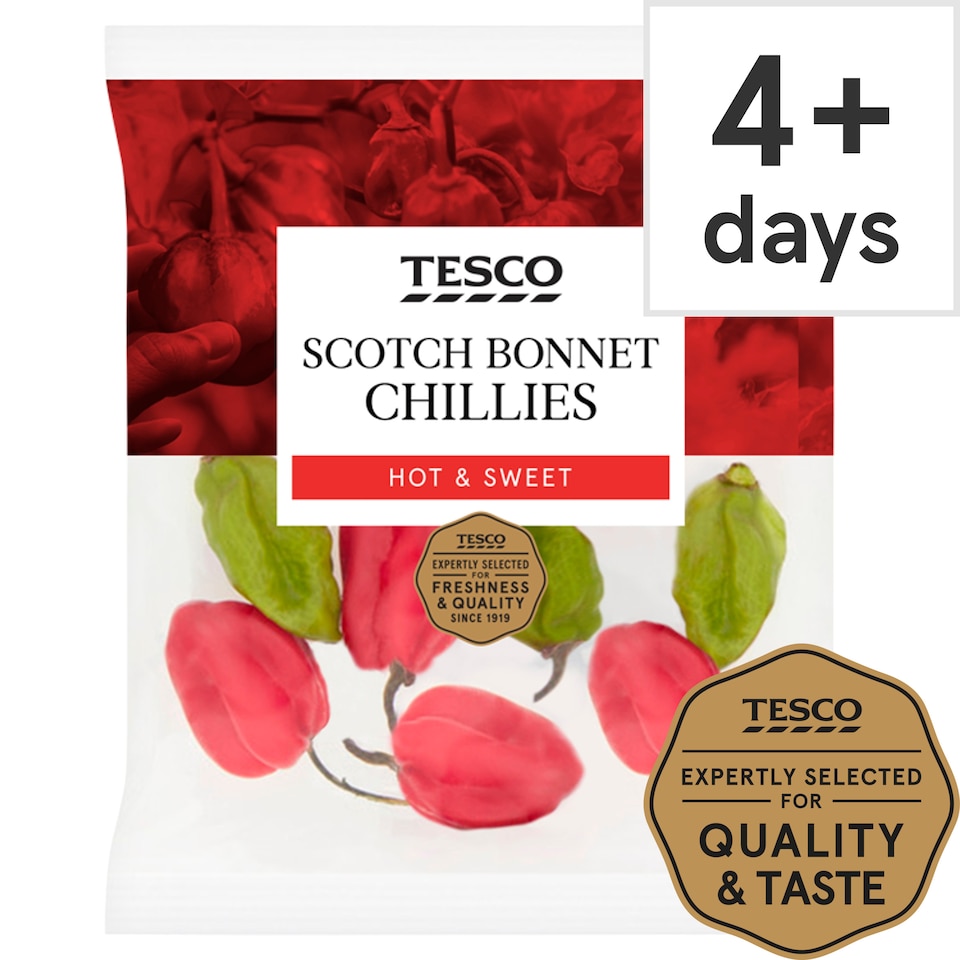 image 1 of Tesco Scotch Bonnet Chillies 50G