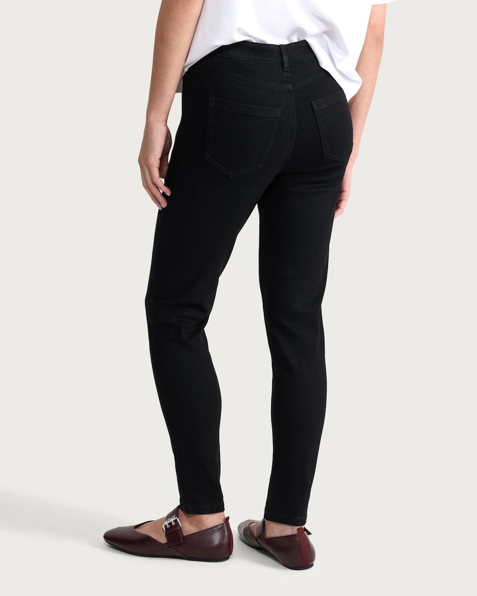 image 1 of F&F High Rise Skinny Fit Jeans in Black