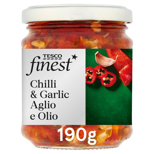 Tesco Finest Chilli And Garlic Aglio E Olio 190G Tesco Groceries