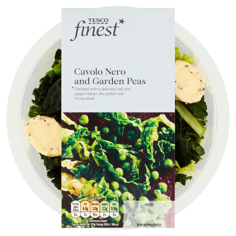 Tesco Finest Cavolo Nero & Garden Peas 210G