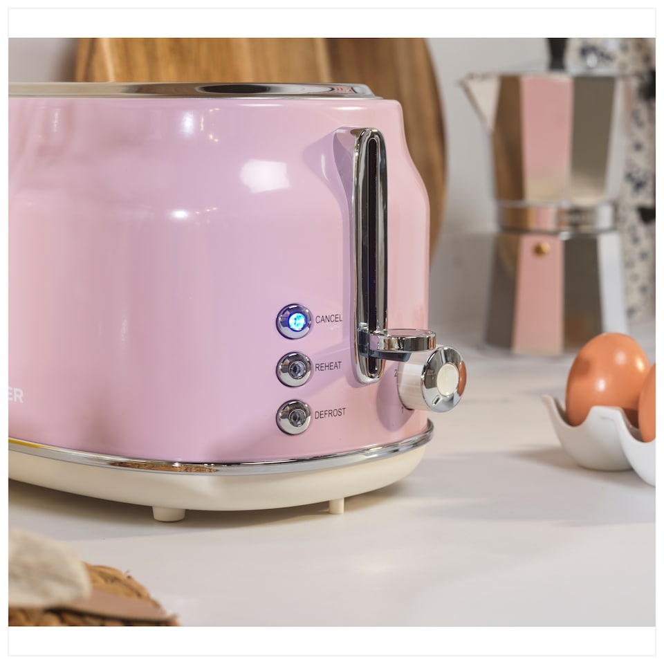 image 1 of Salter Pink Retro 2 Slice Toaster