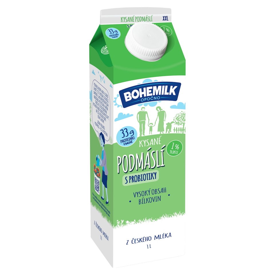 Moravia Šlehané podmáslí kysané 1l