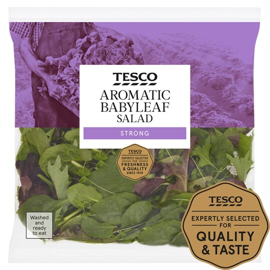 Tesco Aromatic Babyleaf Salad 90G Tesco Groceries
