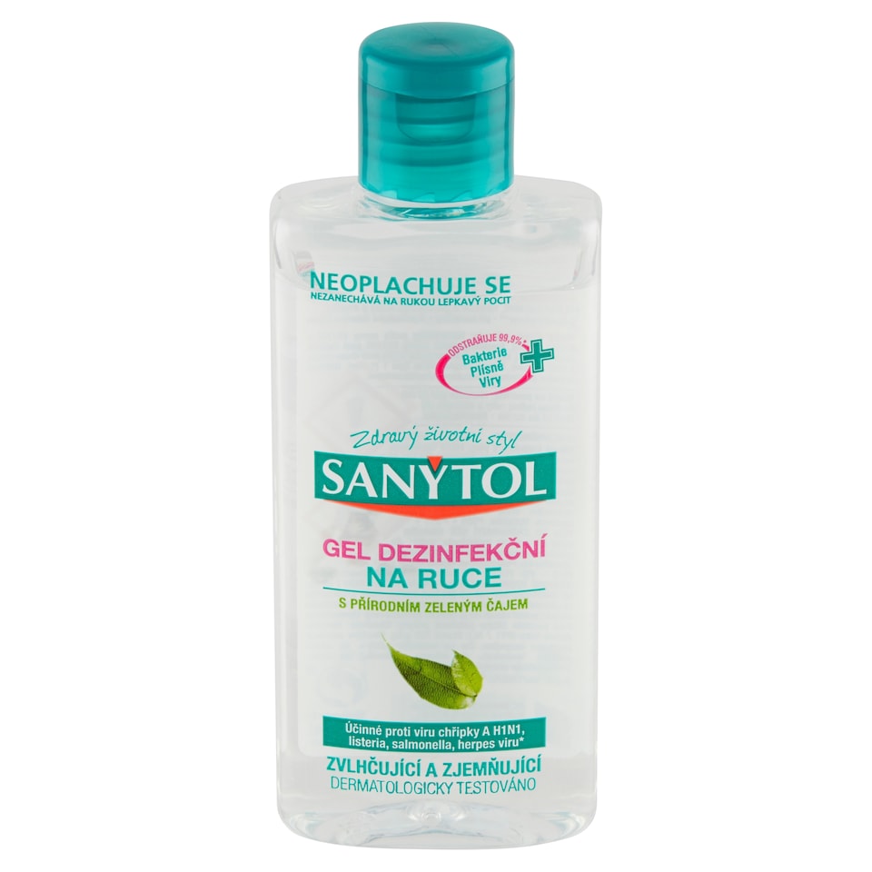 obrázok 1 z Sanytol Dezinfekčný gél na ruky s prírodným zeleným čajom 75 ml