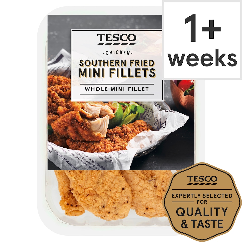Tesco Southern Fried Breaded Chicken Mini Fillets 305G