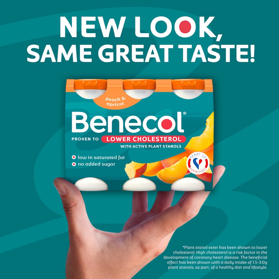 image 1 of Benecol Peach & Apricot No Added Sugar 6 x 67.5g