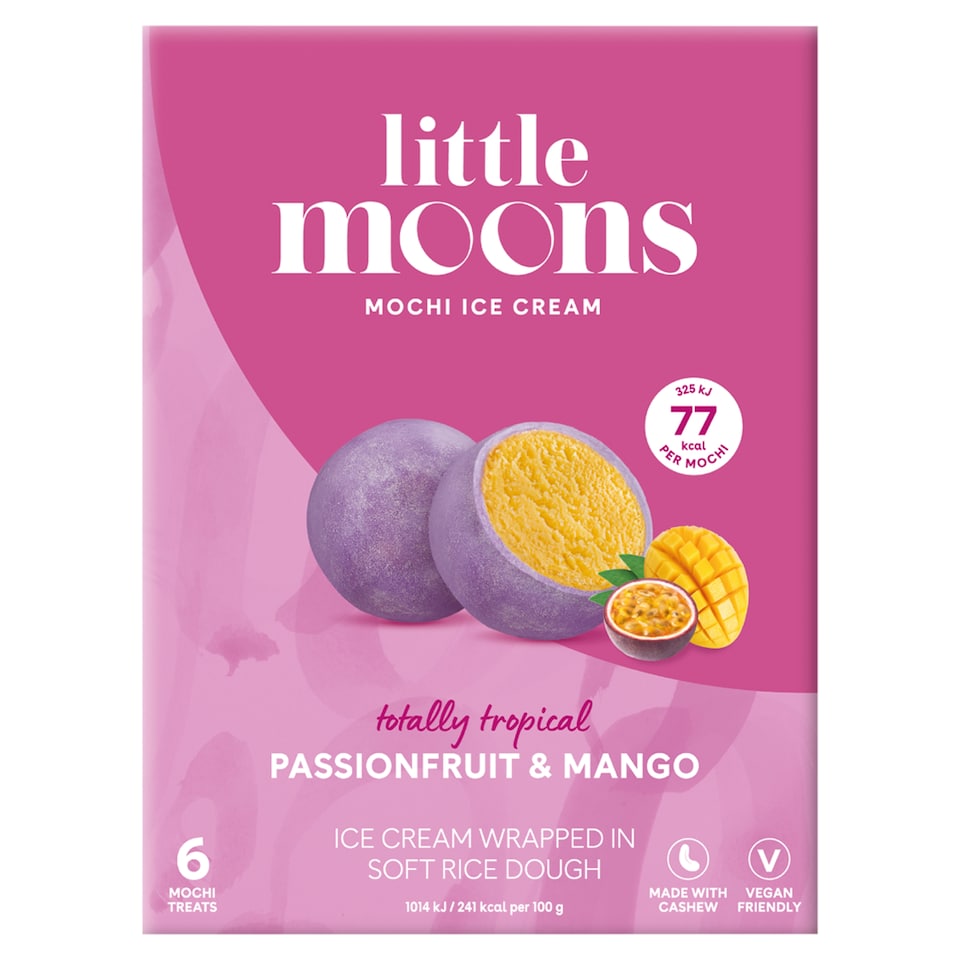 Little Moons Mochi zmrzlinové kúsky z marakuje a manga 6 x 32 g (192 g)