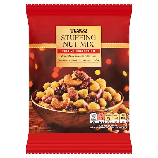 Tesco Stuffing Nut Mix 125G Tesco Groceries