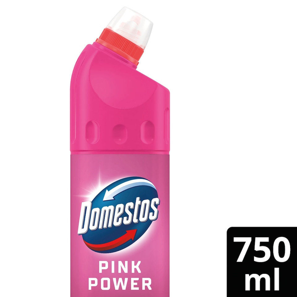 image 1 of Domestos Thick Bleach Pink Toilet & Bathroom Cleaner 750ml