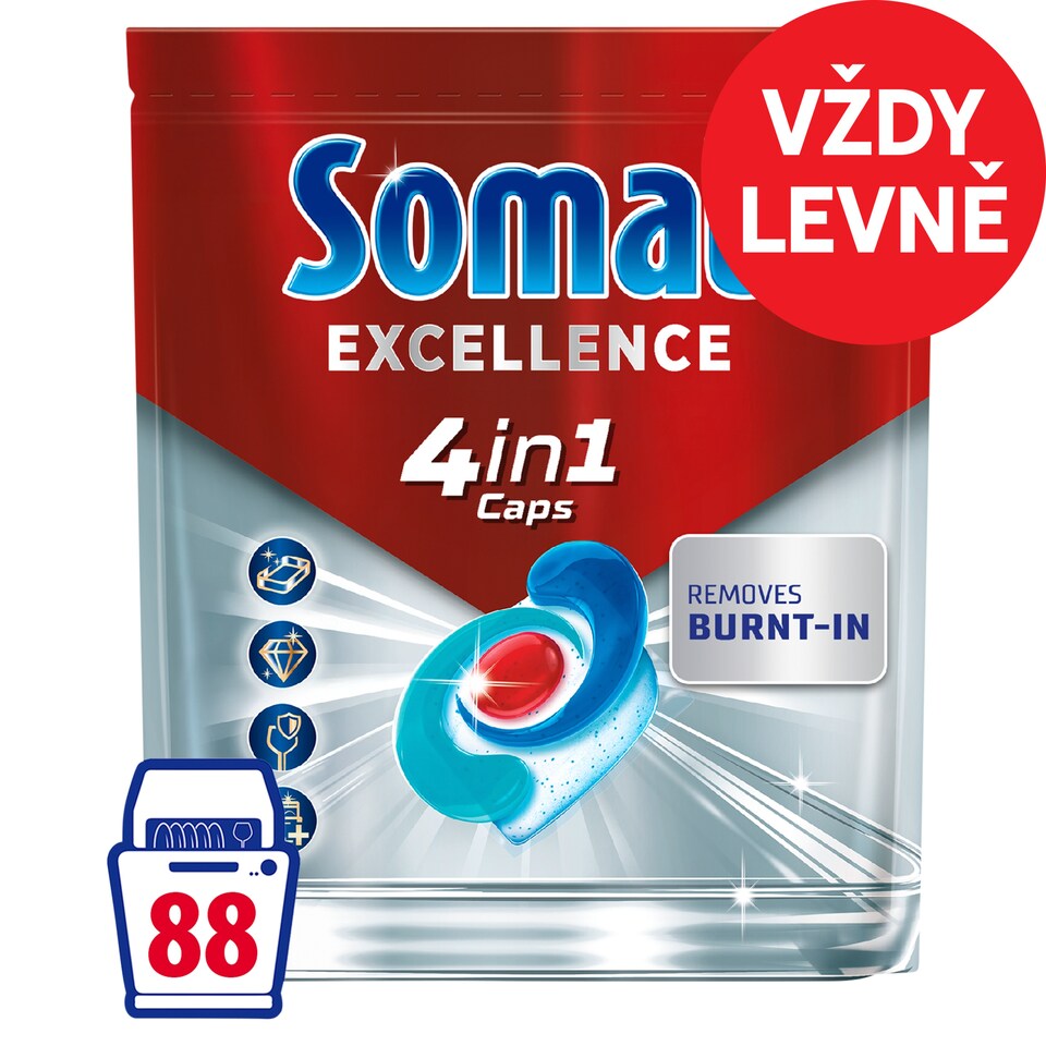 Somat Excellence 4in1 kapsle do automatické myčky nádobí 88 ks 1592,8g
