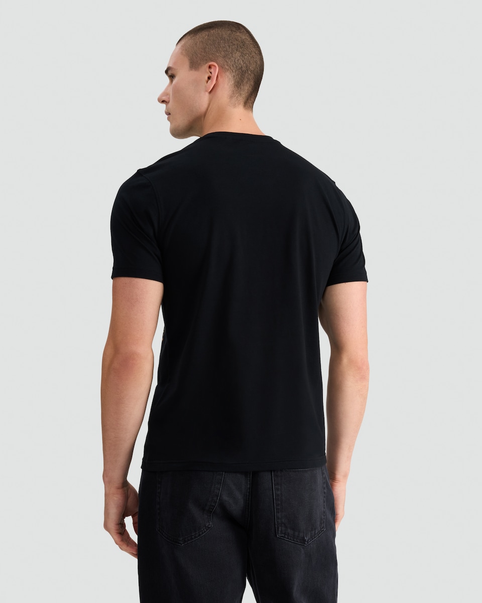image 1 of Volkswagen Pure Cotton Van-ishing Slogan T-Shirt in Black