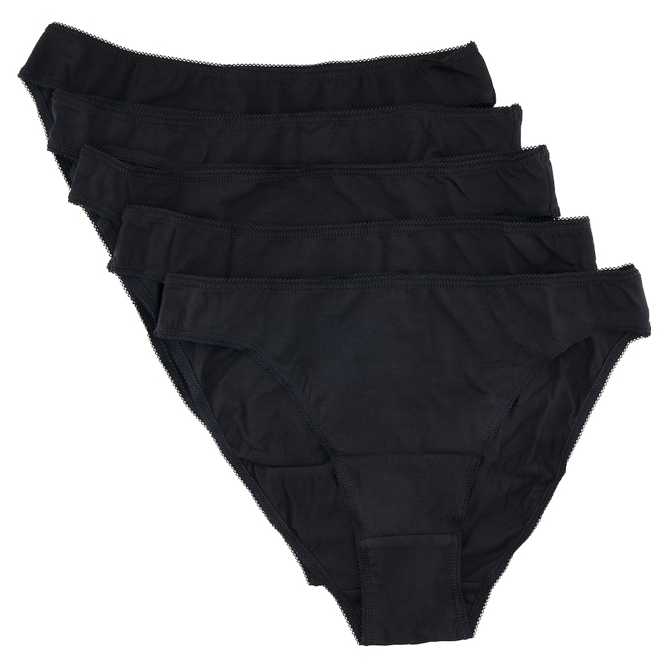 F&F fekete Hi Leg fazonú alsónemű, 5 db/csomag 46 1. kép