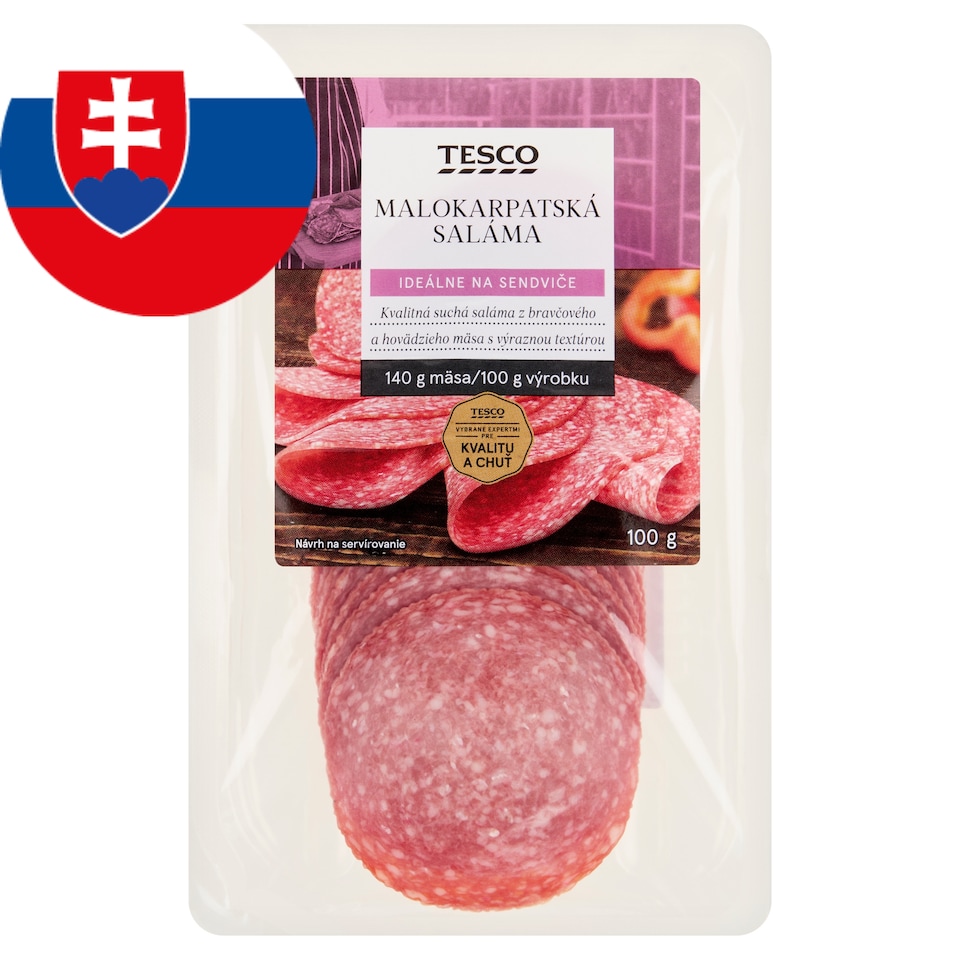 Tesco Malokarpatská saláma 100 g