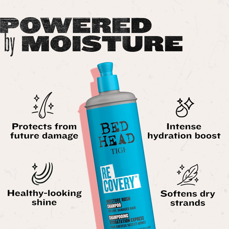 image 1 of Bed Head Tigi Recovery Moisture Rush Shampoo 400Ml