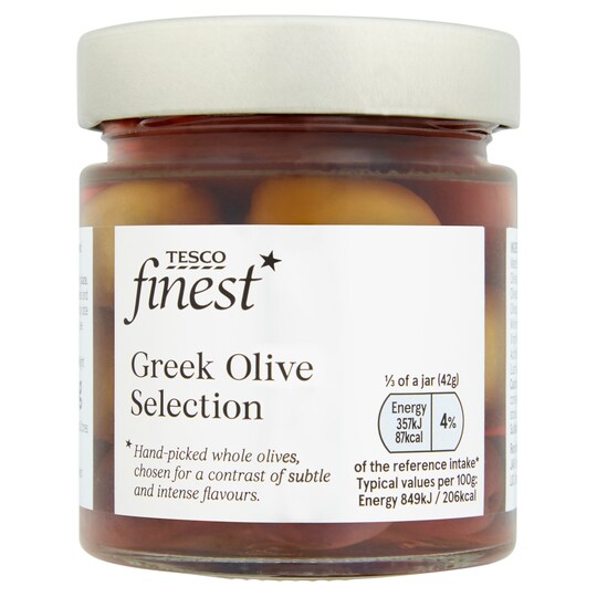 Tesco Finest Greek Olive Selection 210G Tesco Groceries