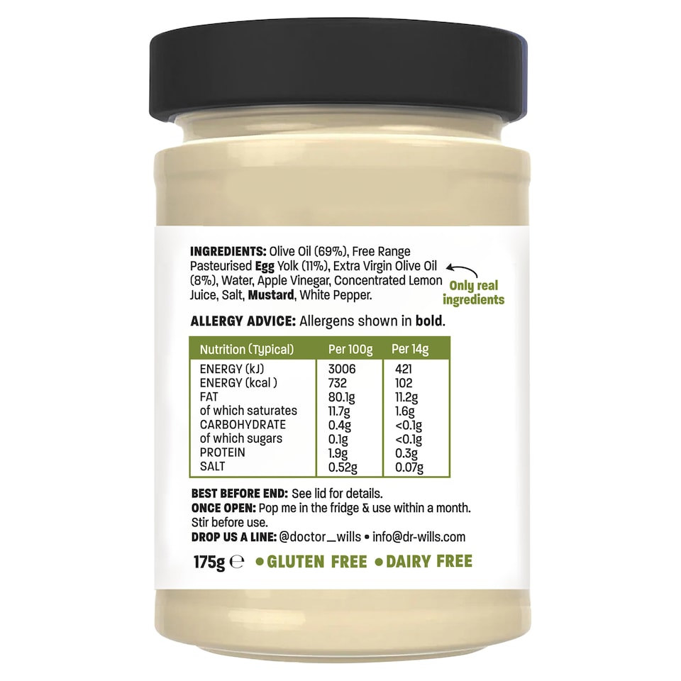 image 1 of Dr. Will's Olive Oil Mayo 175g