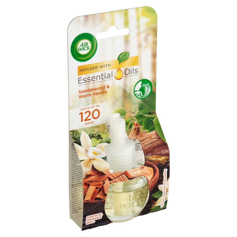 image 1 of Air Wick Essential Oils Tekutá náplň do elektrického přístroje santalové dřevo a vanilka 19ml