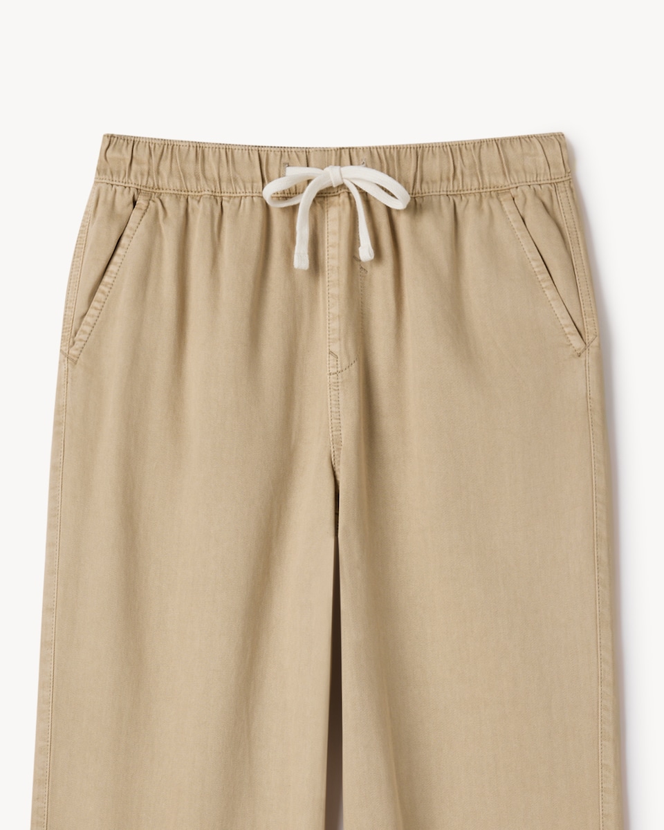 image 1 of F&F Pure Lyocell Wide Leg Trousers in Stone