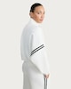 image 3 of F&F Active AFTERCLASS Side Stripe Zip Through Sweatshirt in Cream