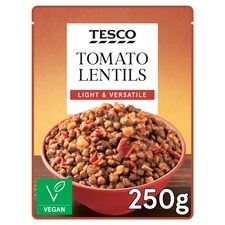 Tesco Microwave Tomato Lentils 250G