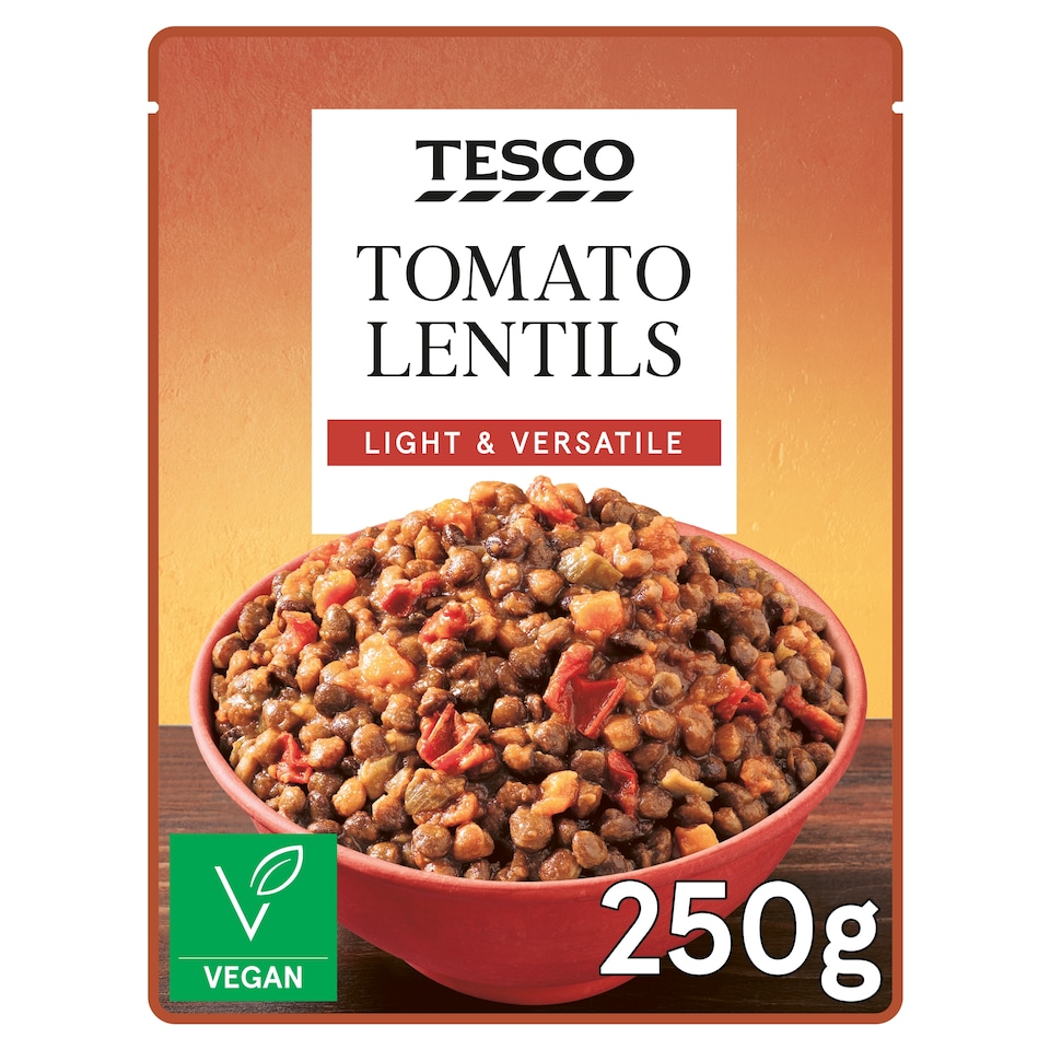 Tesco Microwave Tomato Lentils 250G