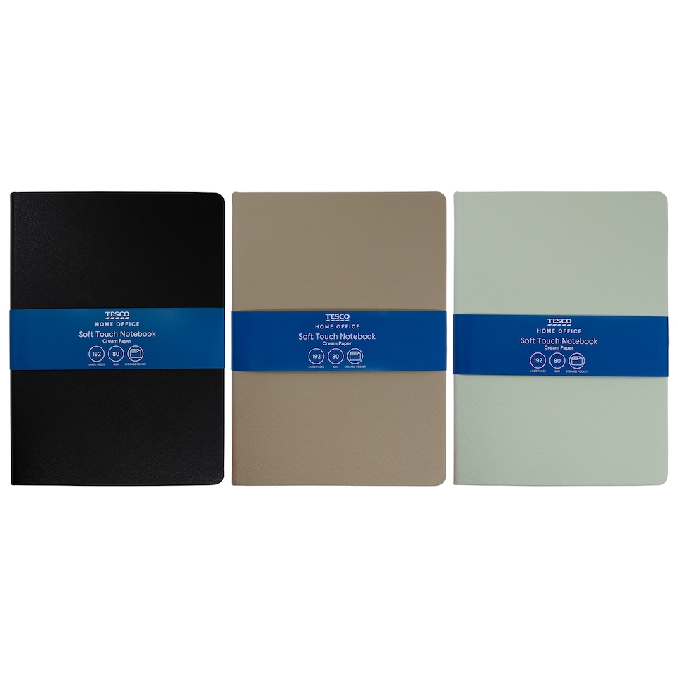 T. Assorted Soft Touch Notebook 192 Pages