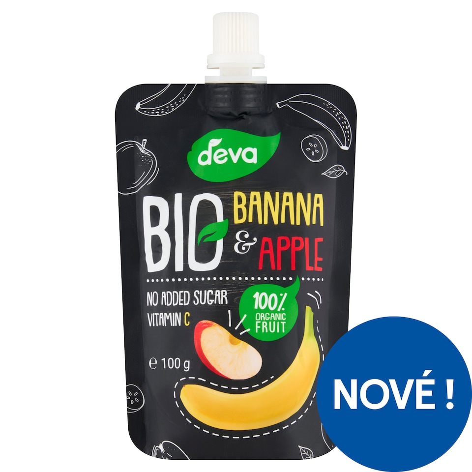 Deva Bio banánové a jablečné pyré 100g