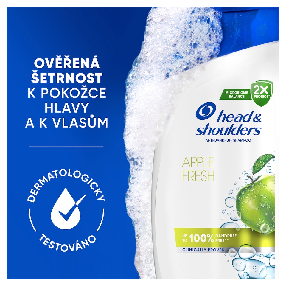 image 1 of Head & Shoulders Apple Fresh Šampon proti Lupům 500 ml Každodenní Použ. Všechny Typy Vlasů