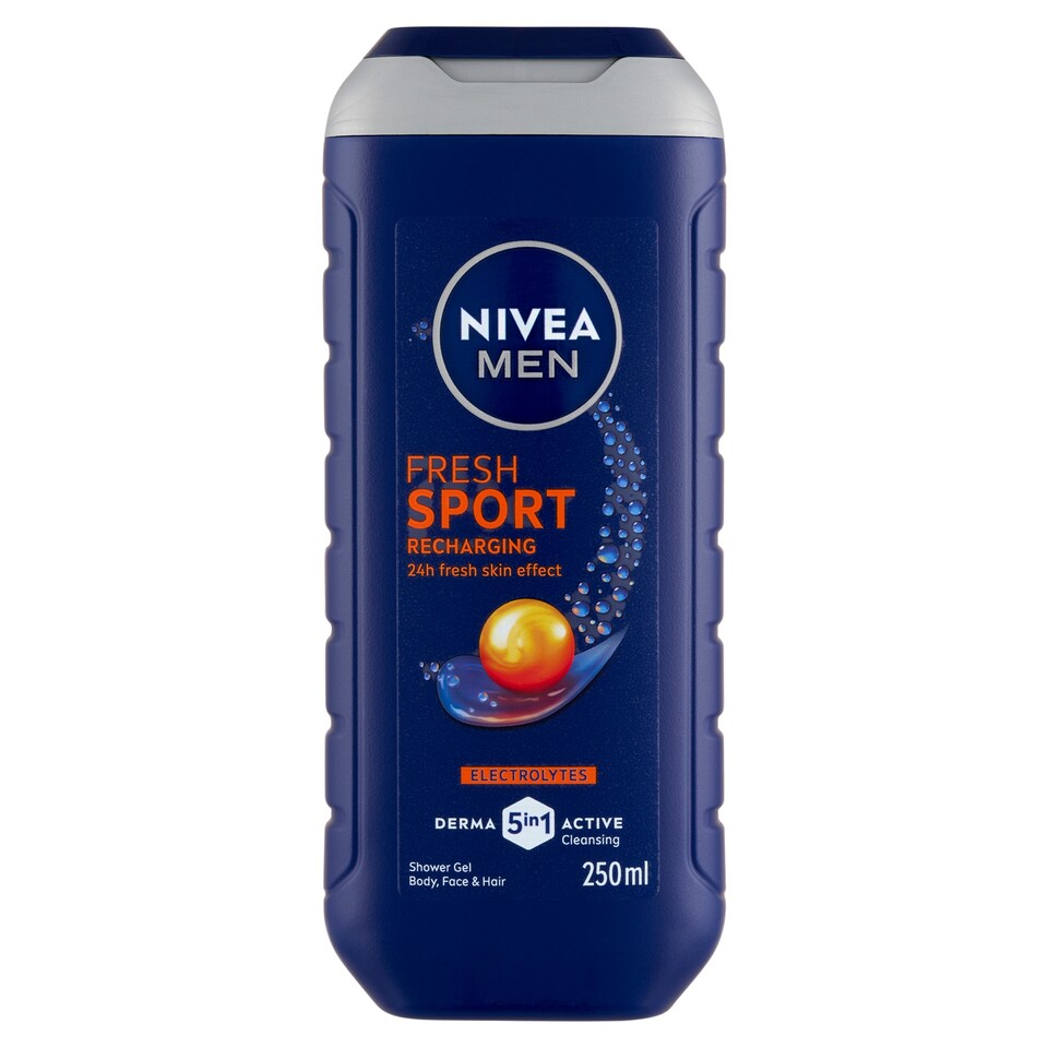 image 1 of NIVEA MEN Fresh Sport Shower Gel for Body, Face, Hair 250 ml