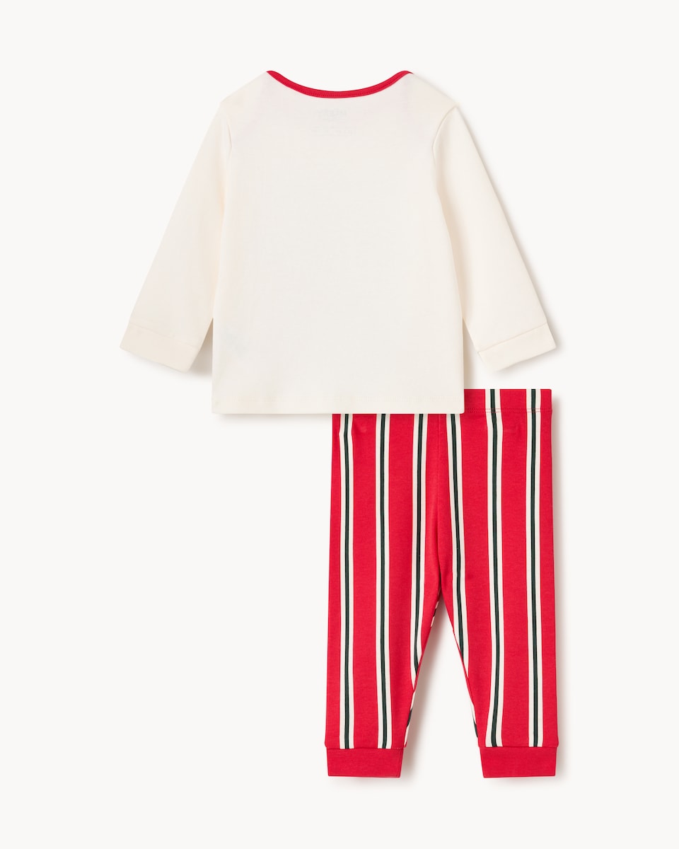 image 1 of Christmas Baby Pure Cotton Merry & Bright Family Matching Pyjama Set in Cream