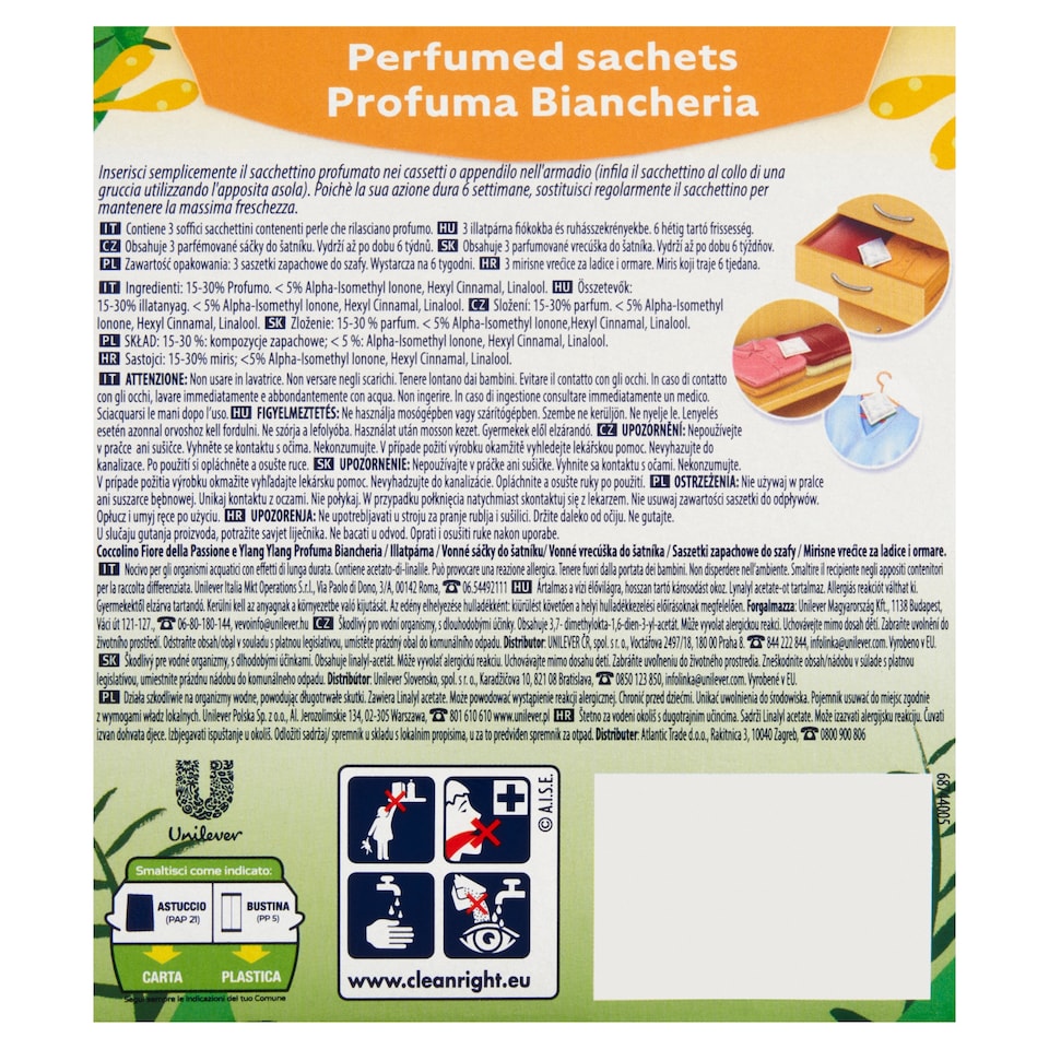 obrázok 1 z Coccolino vonné vrecúška do skrine Passion Fruit 3 ks