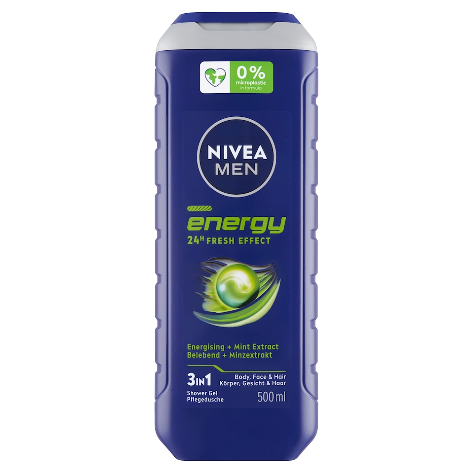 Obrázek 1 pro produkt Nivea Men Energy 3 v 1 Sprchový gel 500ml
