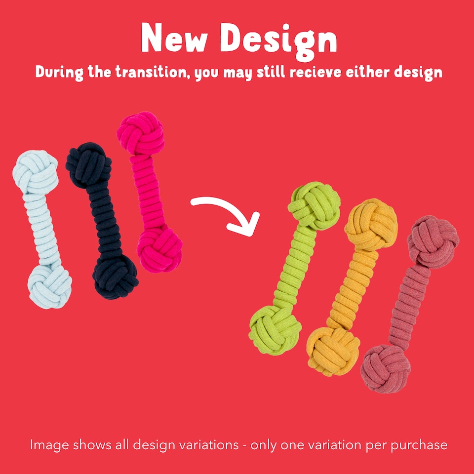 image 1 of Wagtastic Toy Rope Dumbell Dog Toy