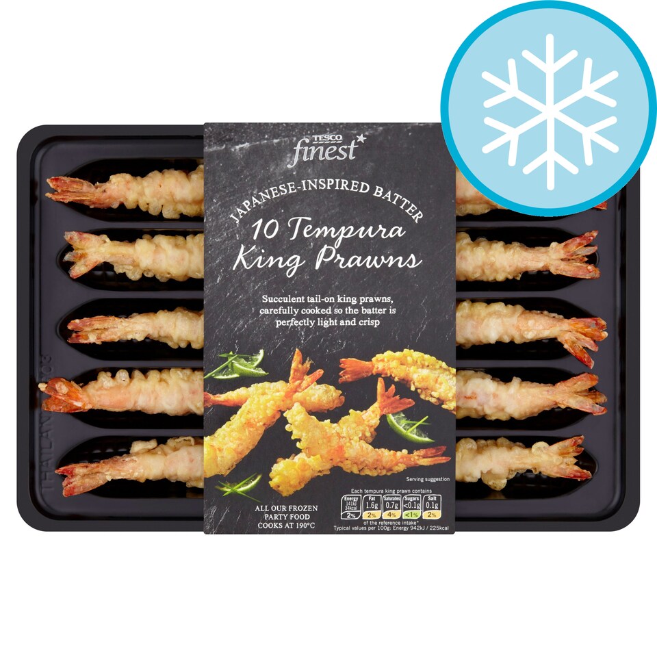 Tesco Finest 10 Tempura Prawns 175G