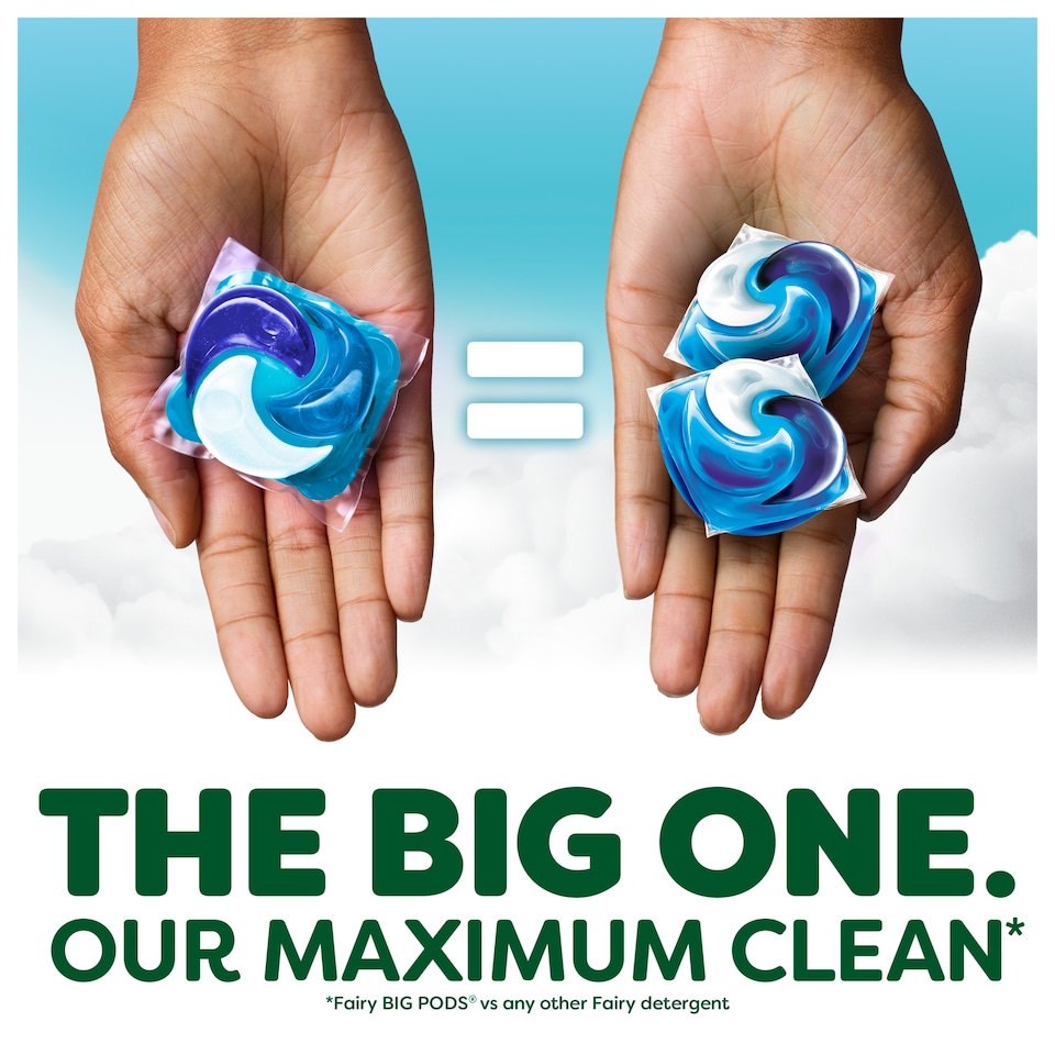 image 1 of Fairy Non Biological The Big One Stain Removal Washing Liquid Pods 12 washes 476.4g