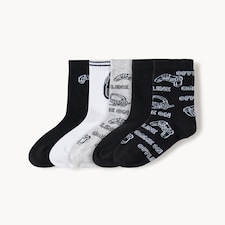 F&F Boys 5-Pack Cotton Rich Gaming Ankle Socks in Multi