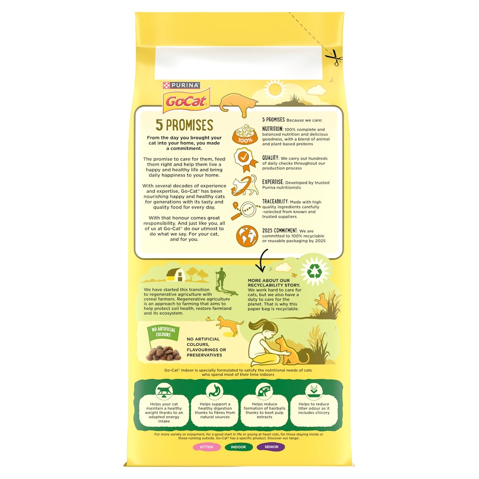 image 1 of Go Cat For Indoor Cats Chicken & Vegetable 2Kg