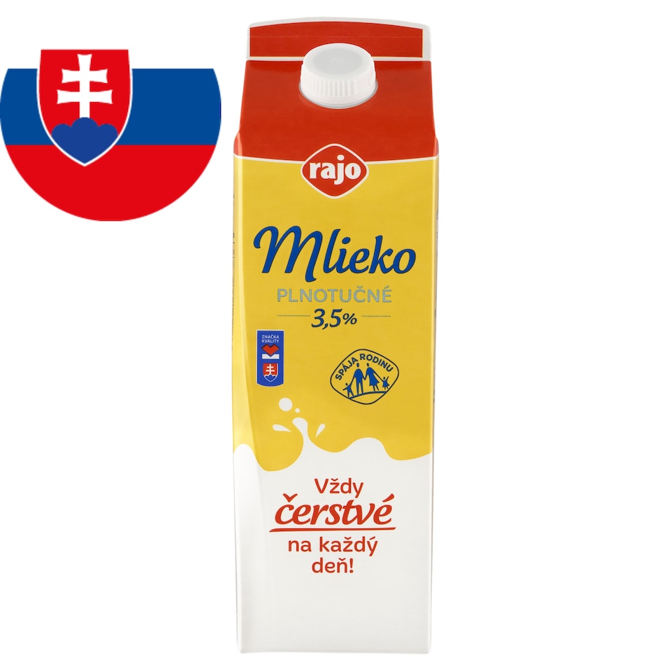 obrázok 1 z Rajo Mlieko plnotučné 3,5% 1 l