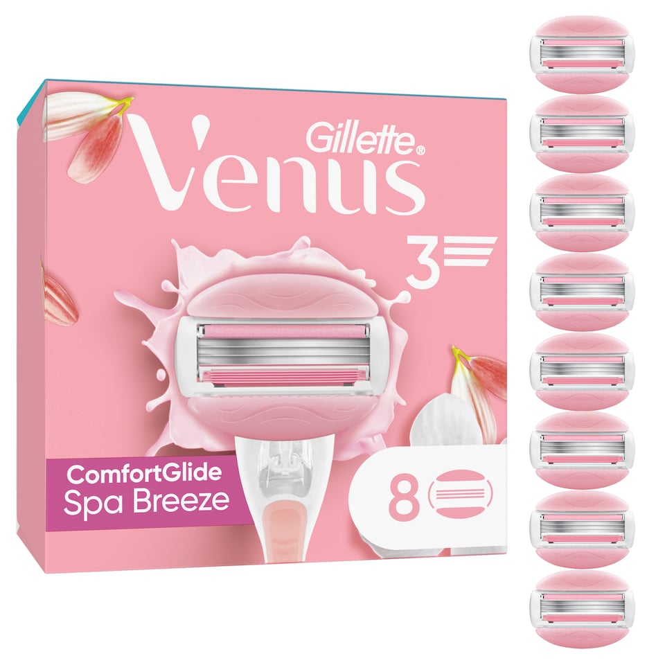 image 1 of Gillette Venus Spa Breeze Razor Blades 8 Pack