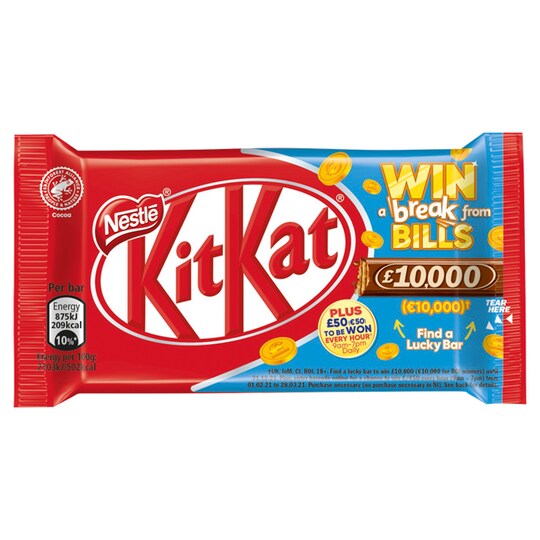 Kit Kat 4 Finger Milk Chocolate Bar 41.5G
