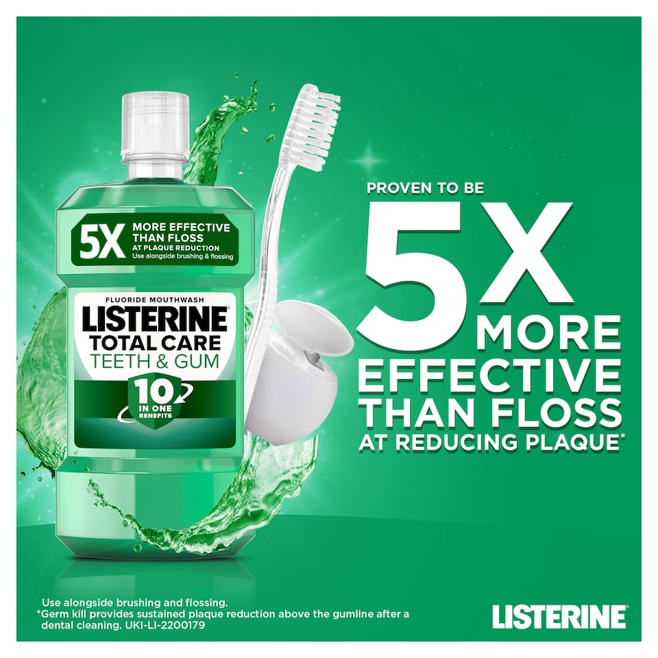 image 1 of Listerine Total Care Teeth and Gum Fresh Mint Mouthwash 500ml
