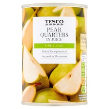 Tesco Pear Quarters in Juice 410g