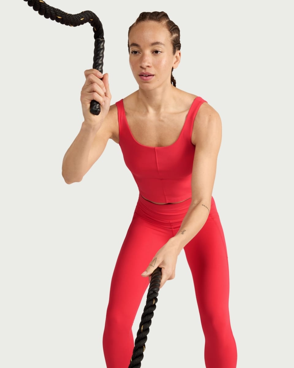 image 1 of F&F Active ULTRAMOVE Scoop Neck Vest in Red